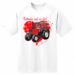   KETTESBEN SZÉP AZ ÉLET! MTZ 892-BEN! FEHÉR RÖVID UJJÚ PÓLÓ