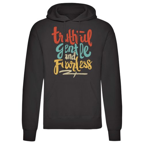 Thruthful…Fekete kenguruzsebes pulóver