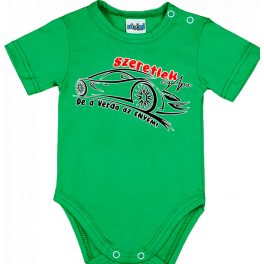 Szeretlek Apa, de a verda az enyém! Baba body zöld