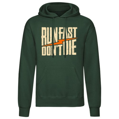 Run Fast…Zöld kenguruzsebes pulóver