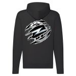 OPEL CIPZÁRAS FEKETE KAPUCNIS PULÓVER