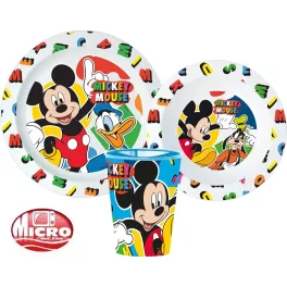 Disney Mickey műanyag, étkészlet micro szett