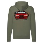 BMW E36 CIPZÁRAS ZÖLD KAPUCNIS PULÓVER 