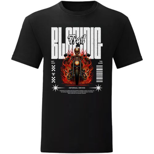 BLAZING MOTOROS PÓLÓ FEKETE