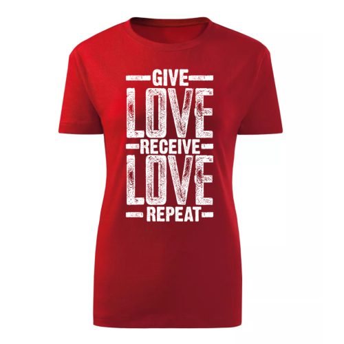 Give Love...Piros női póló