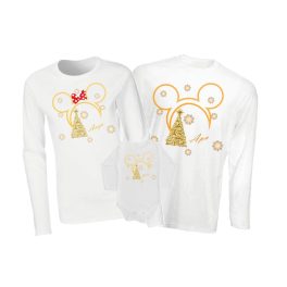 Családi Karácsonyi hosszú ujjú szett fehér