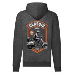 CLASSIC RIDER MOTOROS CIPZÁRAS PULÓVER SZÜRKE