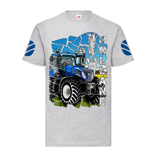 NEW HOLLAND FELIRATOS SZÜRKE PÓLÓ