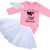 Hosszú ujjú rózsaszín body + tütü szoknya és fejpánt
