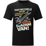 Traktorszerelő vagyok! Fekete póló