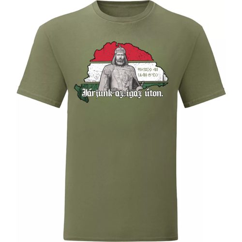  Járjunk az igaz úton póló (zöld)