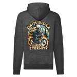 GRIM RIDER MOTOROS CIPZÁRAS PULÓVER SZÜRKE