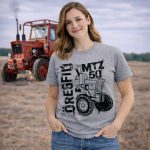 MTZ NEW KÖRVONALAS DESIGN SZÜRKE NŐI PÓLÓ FEKETE MINTA