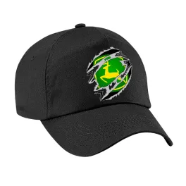 FEKETE SZÖVET Zöld Traktor GYEREK BASEBALL SAPKA 