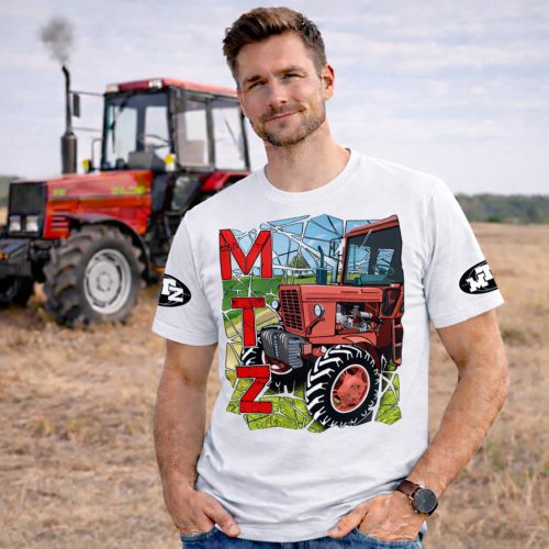 MTZ FELIRATOS FEHÉR PÓLÓ