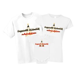   A Legszebb Ajándék - Családi Karácsonyi rövid ujjú  szett