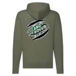 LAND ROVER CIPZÁRAS ZÖLD KAPUCNIS PULÓVER