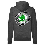 SKODA CIPZÁRAS SÖTÉTSZÜRKE KAPUCNIS PULÓVER