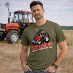 BELARUS TRAKTOROS Póló Katonazöld