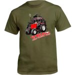 BELARUS TRAKTOROS Póló Katonazöld