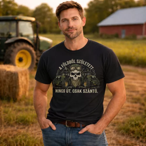 A földből született fekete póló (Magyar szöveggel)