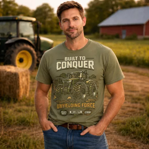 Built to Conquer Life zöld póló