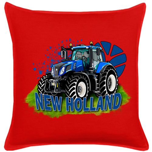 NEW HOLLAND PIROS PAMUTVÁSZON DÍSZPÁRNA