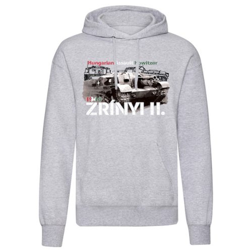 Zrínyi II. kenguruzsebes pulóver (világosszürke)