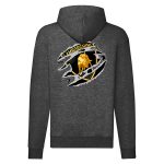 LAMBORGHINI CIPZÁRAS SÖTÉTSZÜRKE KAPUCNIS PULÓVER