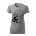 Belarus NEW körvonalas design szürke póló fekete minta