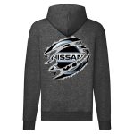 NISSAN CIPZÁRAS SÖTÉTSZÜRKE KAPUCNIS PULÓVER