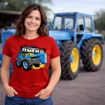 Nagy Dutra piros traktoros női póló