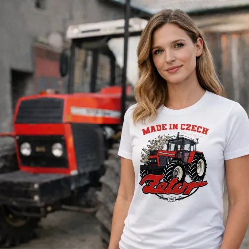 Zetor 10245 fehér női traktoros póló
