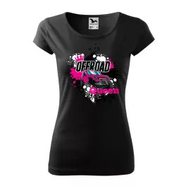 Pink Offroad Queen fekete női  póló 