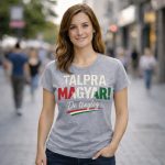 Talpra magyar női póló (szürke)