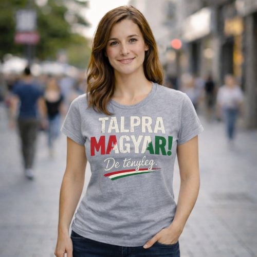 Talpra magyar női póló (szürke)