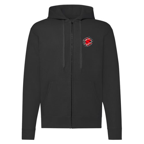 outlet SUZUKI CIPZÁRAS FEKETE KAPUCNIS PULÓVER M-es