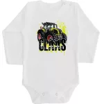 Claas Axion BABY BODY fehér hosszú újjú + Nadrág és Zokni