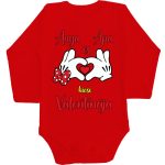Anya és Apa kicsi ValentÍnája! Lány Baba body hosszú ujjú