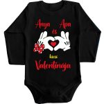 Anya és Apa kicsi ValentÍnája! Lány Baba body hosszú ujjú