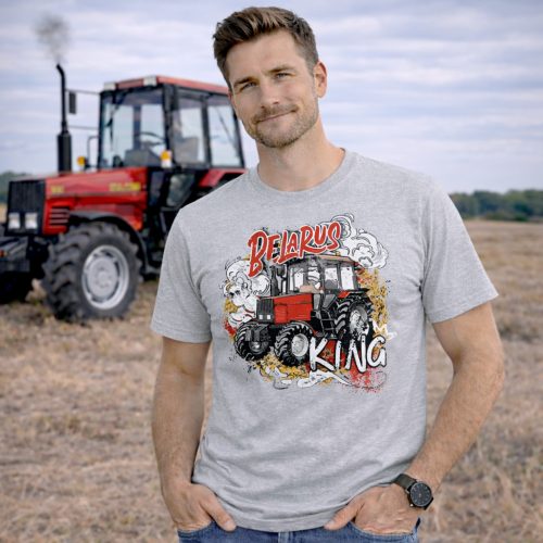 belarus szürke rövid póló új