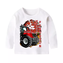 MASSEY FERGUSON FELIRATOS FEHÉR HOSSZÚ UJJÚ GYEREK PÓLÓ