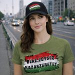 Béke, Egység, Hazaszeretet női póló (zöld)