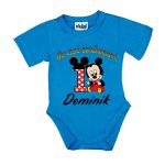 Rövid ujjú Kék body + rövid nadrág  és zokni