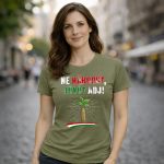 Ne háborút, jövőt adj! női póló (zöld)