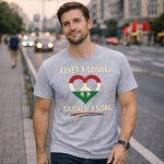 Békét a szívbe póló (szürke)