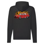 SKODA 120 CIPZÁRAS FEKETE KAPUCNIS PULÓVER 