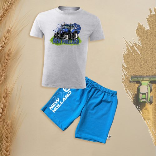 New Holland szürke gyerek rövidujjú és rövidnadrág szett