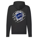 LANCIA CIPZÁRAS FEKETE KAPUCNIS PULÓVER