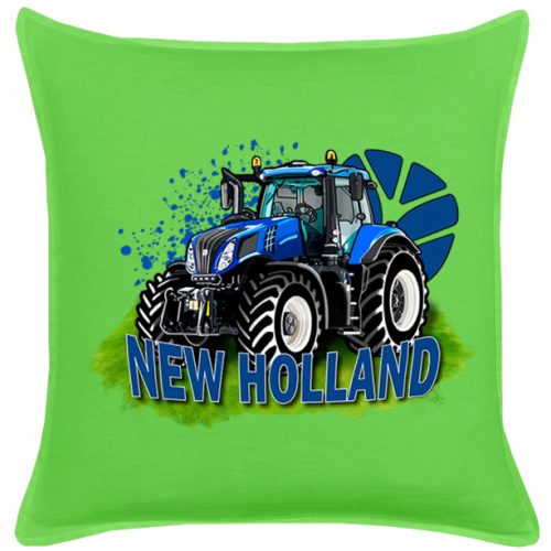 NEW HOLLAND ZÖLD PAMUTVÁSZON DÍSZPÁRNA